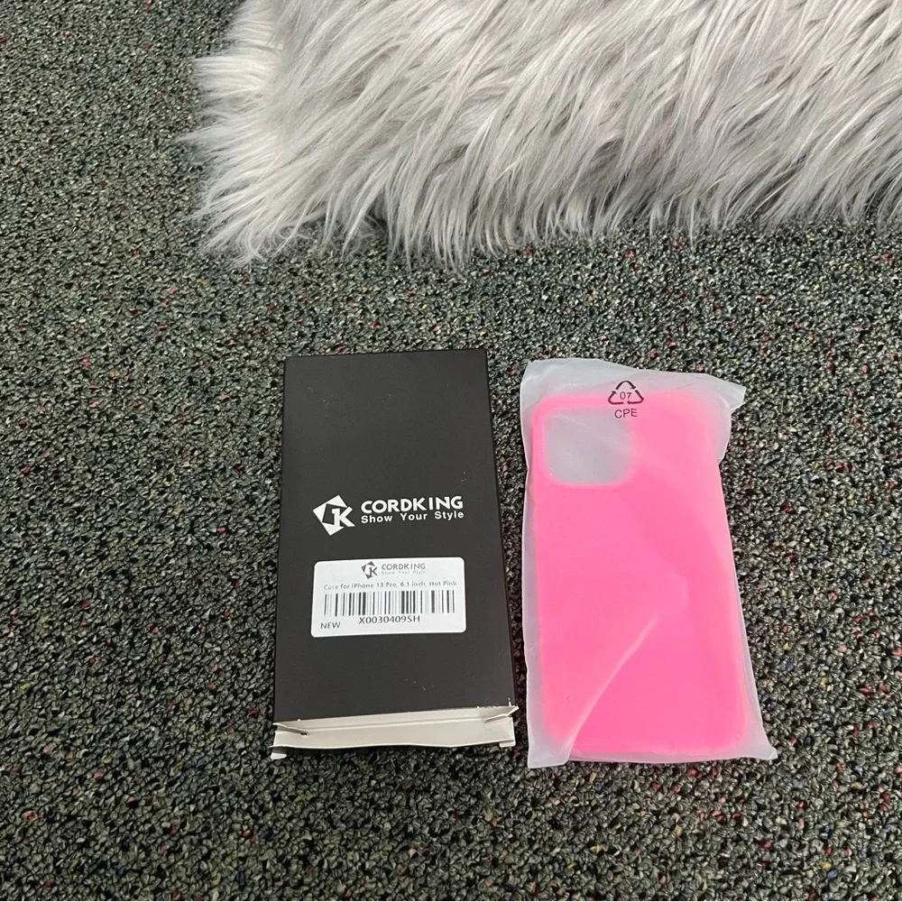 AMAZON Neon Bright Pink iPhone 13 Pro Thin Protective Silicon Shockproof Case